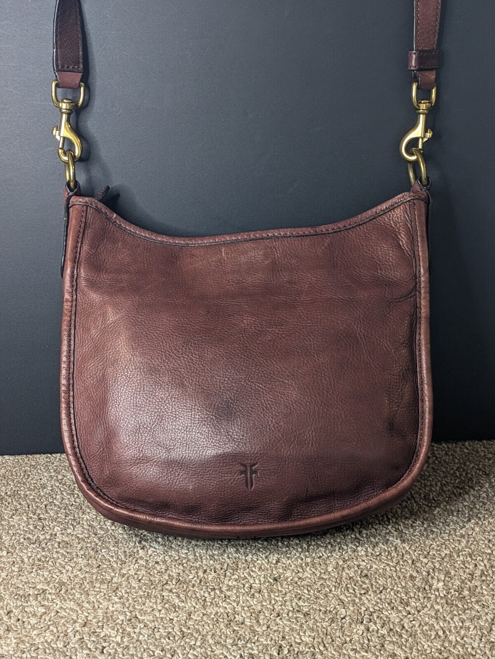 Frye Madison Vintage Leather Crossbody Bag Brown Shoulder Purse